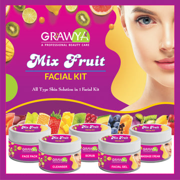 Grawya Professional Mix Fruit Facial Kit ( Set of 5) (275 g)