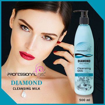Professional Feel Diamond Cleansing Milk (Smooth Soft & Clean Skin) Healthy & Brightening Skin Face Wash (500 ml)