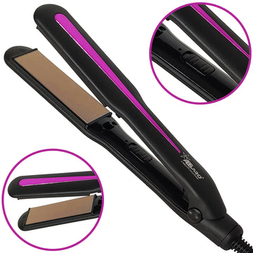 PROFESSIONAL FEEL ABS-555 ABS Pro 4 X Protection Ceramic Coating Plate Professional For Women & Girl Hair Straightener (Black)