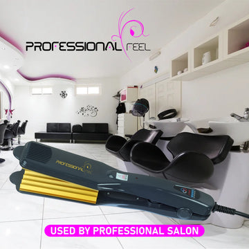 PROFESSIONAL FEEL Neo Tress Hair Crimper With 4 X Protection Coating Gold Women's Crimping Styler Machine for Hair Saloon Electric Hair Styler