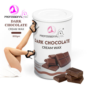Professional Feel Dark Chocolate cream wax with 32 wax strips, Cream wax Hair Removal advance formula Wax (800 g)