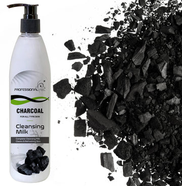 Professional Feel Charcoal Cleansing Milk (Smooth Soft & Clean Skin) Healthy & Brightening Skin Face Wash (500 ml)