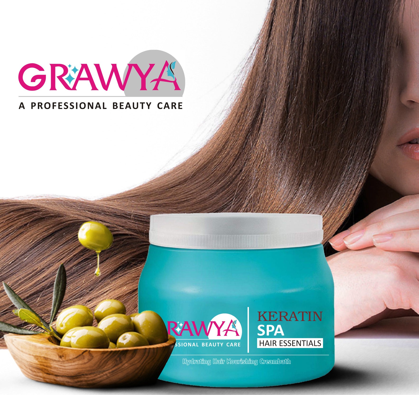 Grawya Keratin Hair Spa Treatment Beauty Real Make Your Hair More Smooth 500 g