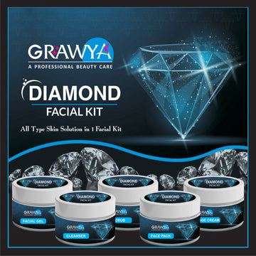 Grawya Professional Diamond Facial Kit For Women Glowing skin ( Set of 5)  (275 g)