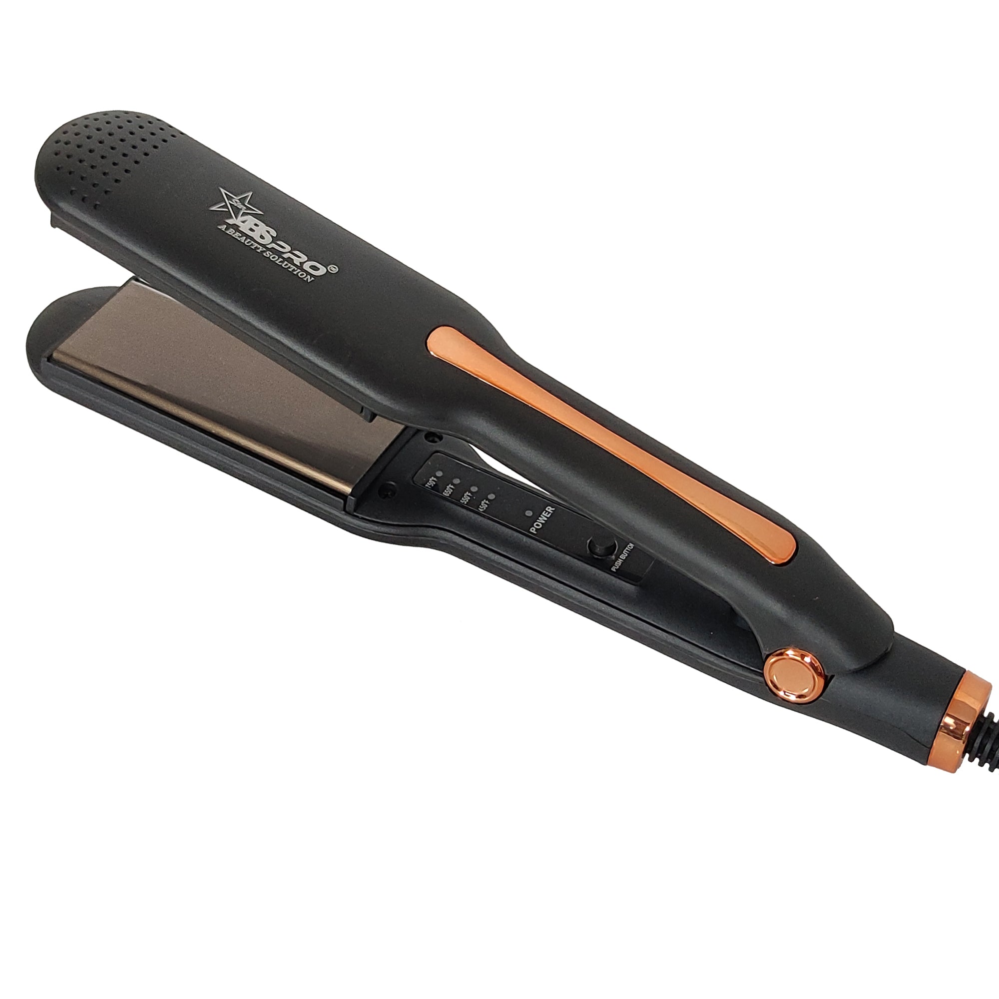 PROFESSIONAL FEEL ABS 444 Professional Hair Straightener With 4 X Protection Coating Hair Straightener (Black, Gold)