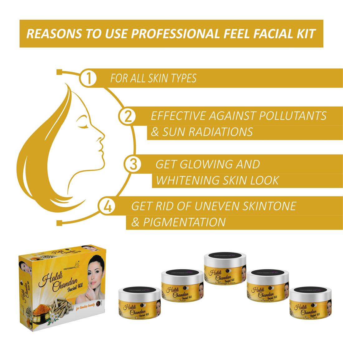 Professional Feel Haldi Chandan Facial Kit (250 G)