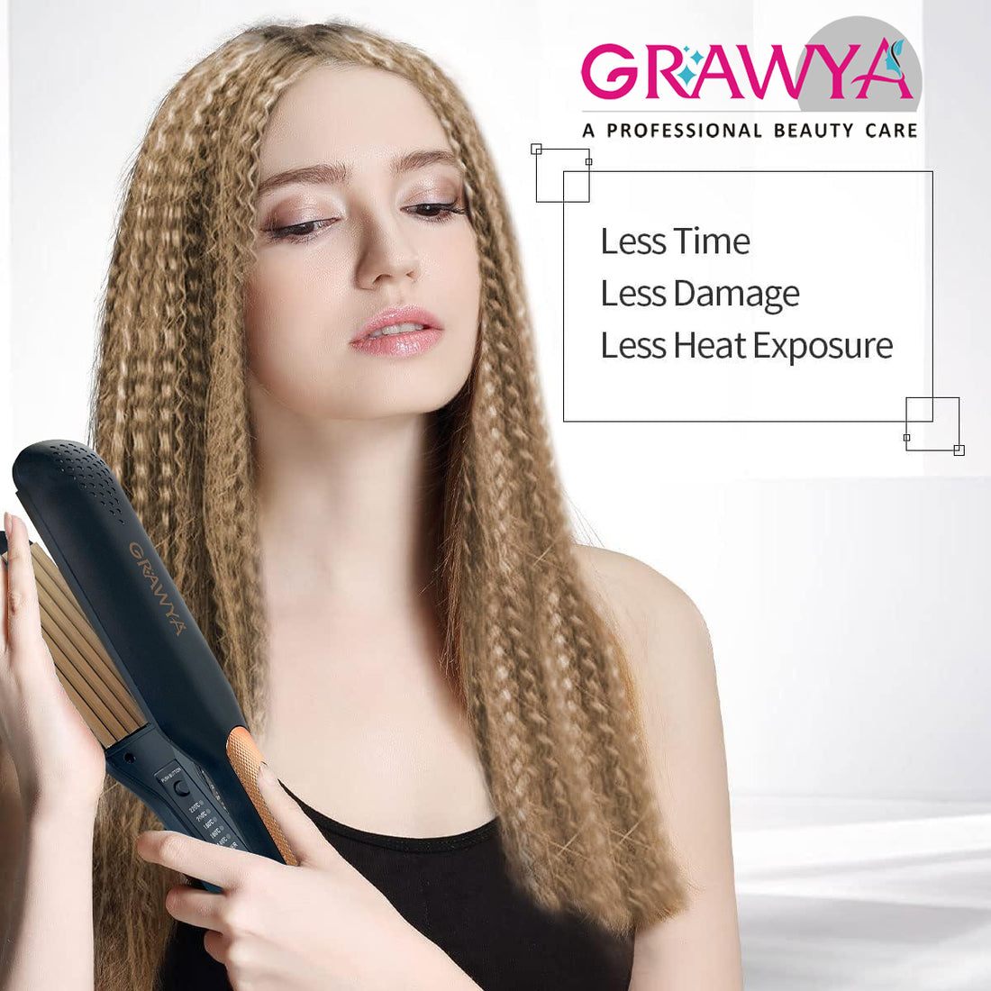 Grawya J-1 Neo Tress Hair Crimper For Women [Crimping Hair Without Damage]