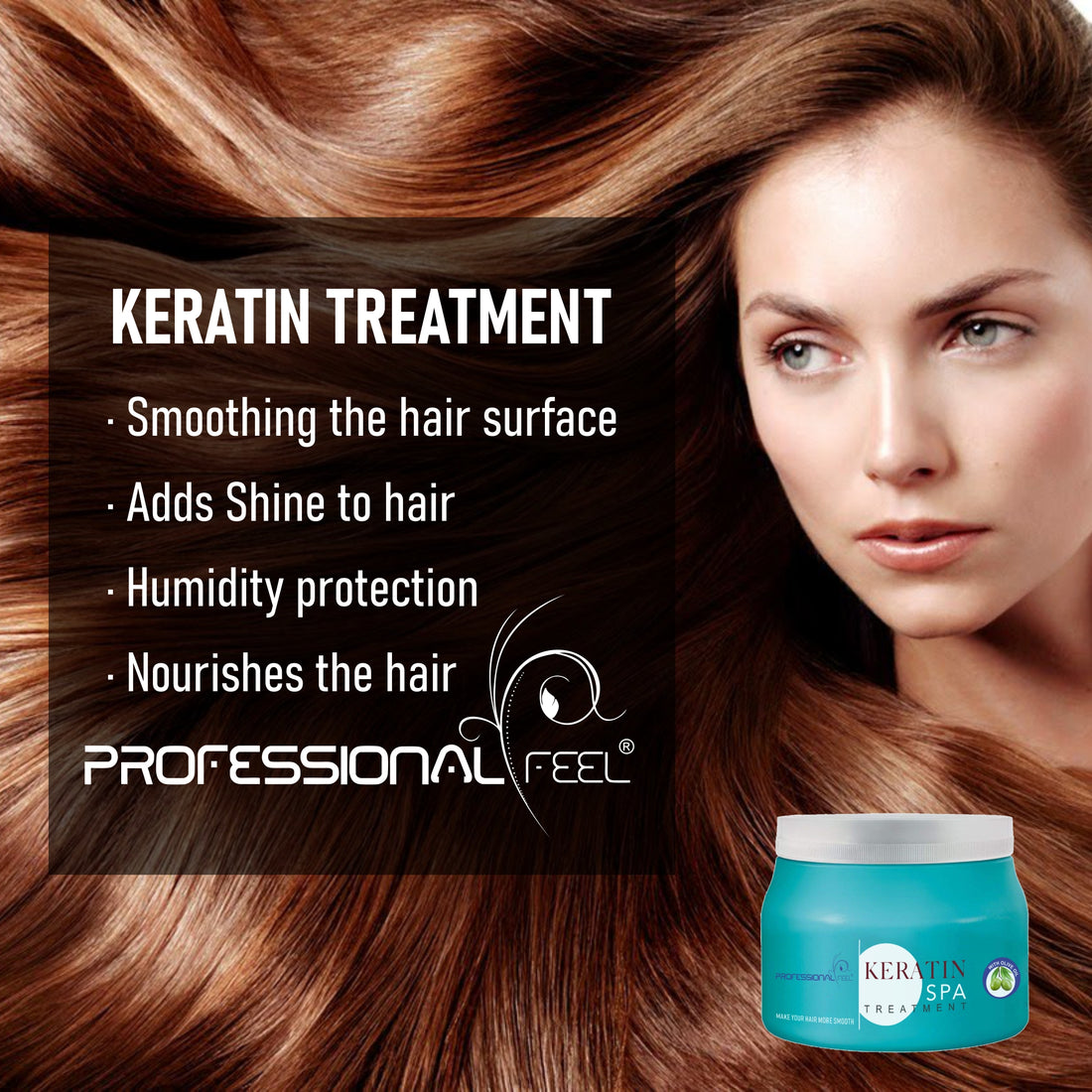 PROFESSIONAL FEEL Keratin Spa Treatment, Make your hair more Smooth  (500 g)