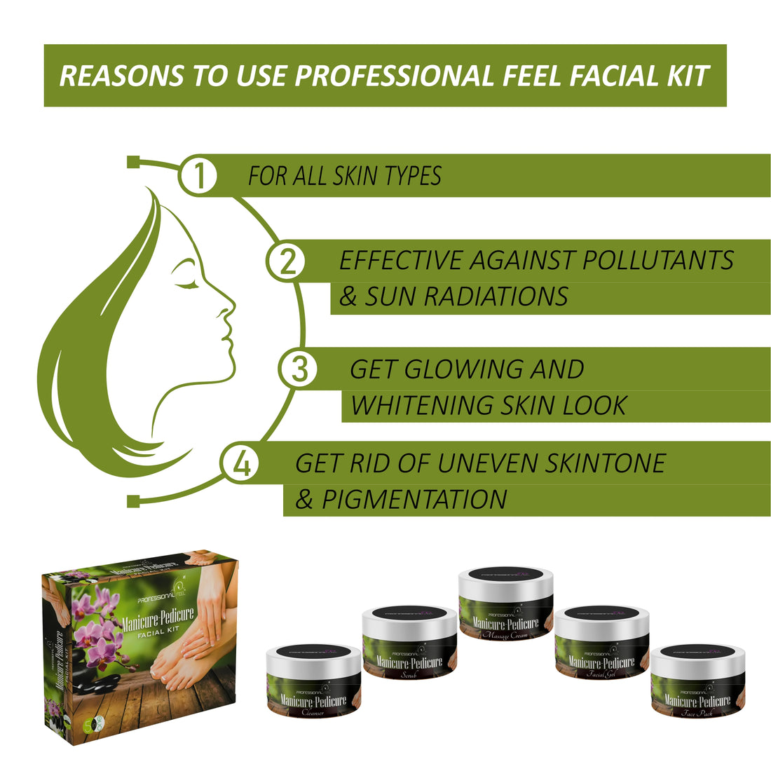 Professional Feel Manicure Pedicure Facial Kit (250 G)