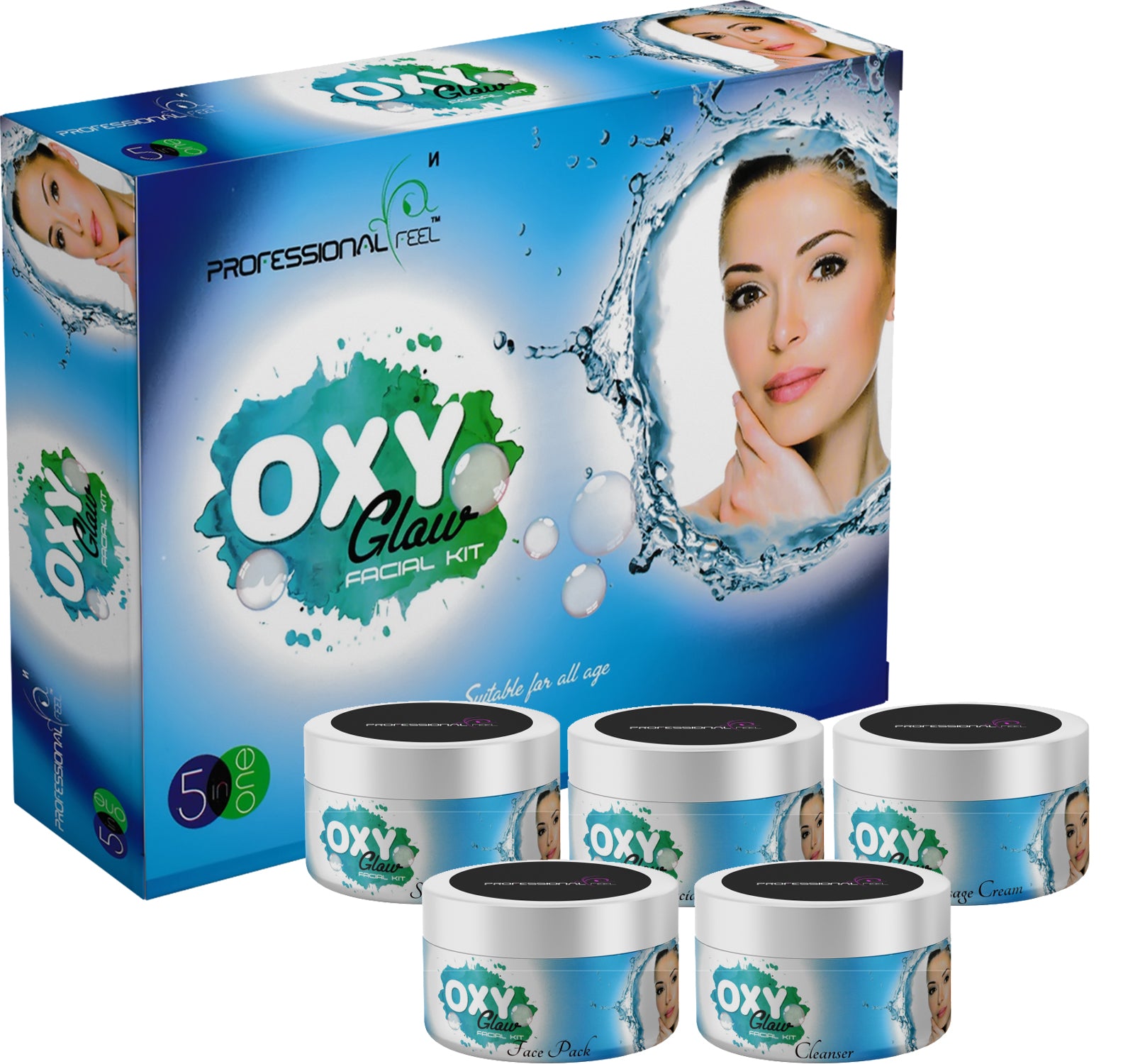 Professional Feel Oxy Glow Facial Kit (250 G)