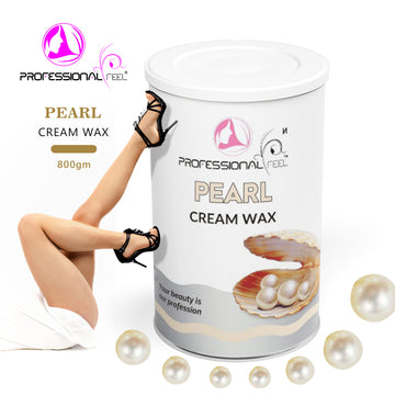 Professional Feel cream Pearl wax with 32 wax strips, Cream wax Hair Removal advance formula Wax (800 g)