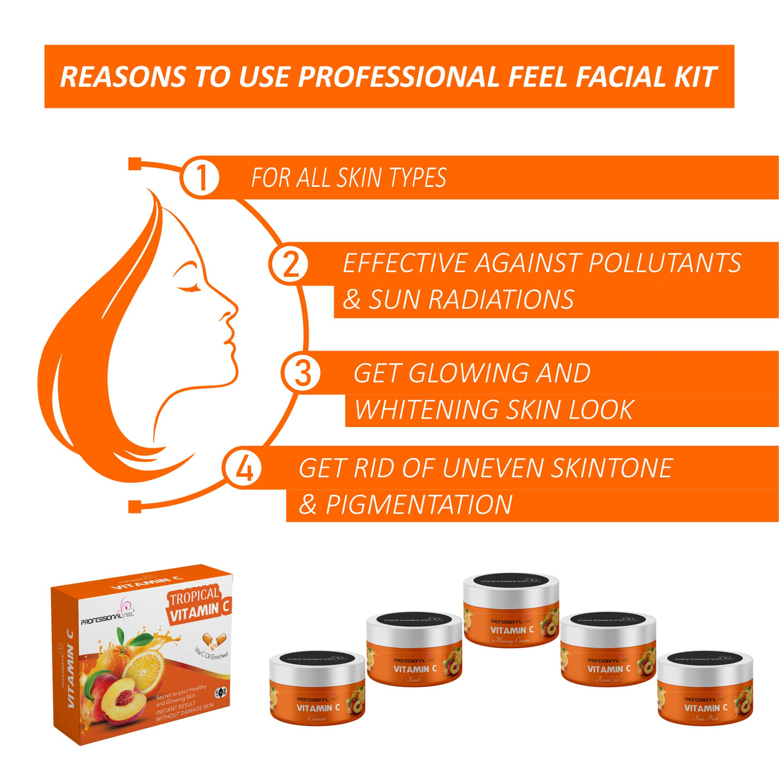 Professional Feel Vitamin C Facial Kit (250 G)