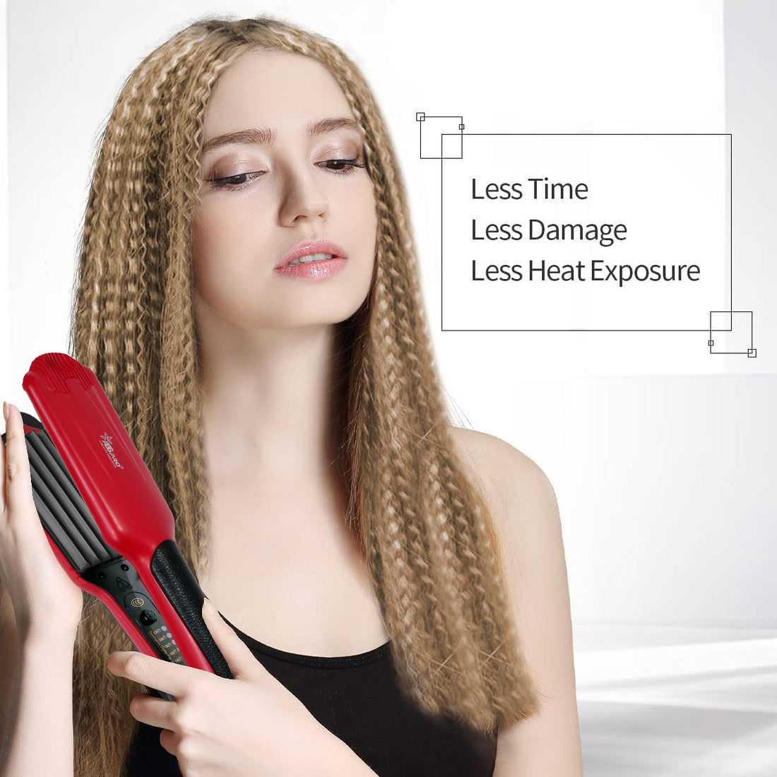 PROFESSIONAL FEEL ABS Hair Crimper Neo Tress With 4 X Protection Coating Women's Electric Hair Styler