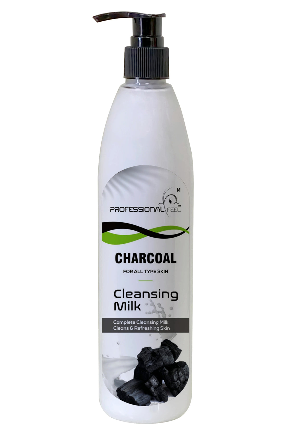 Professional Feel Charcoal Cleansing Milk (Smooth Soft & Clean Skin) Healthy & Brightening Skin Face Wash  (500 ml)