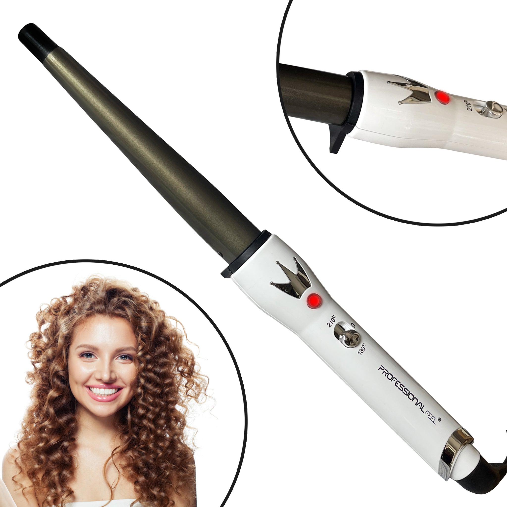 PROFESSIONAL FEEL Hair Curler Chopstick For Women- Electric Curling Wand, Curling Hair No Damage Electric Hair Curler  (Barrel Diameter: 25 mm)